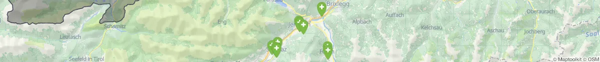 Kartenansicht für Apotheken-Notdienste in der Nähe von Buch in Tirol (Schwaz, Tirol)